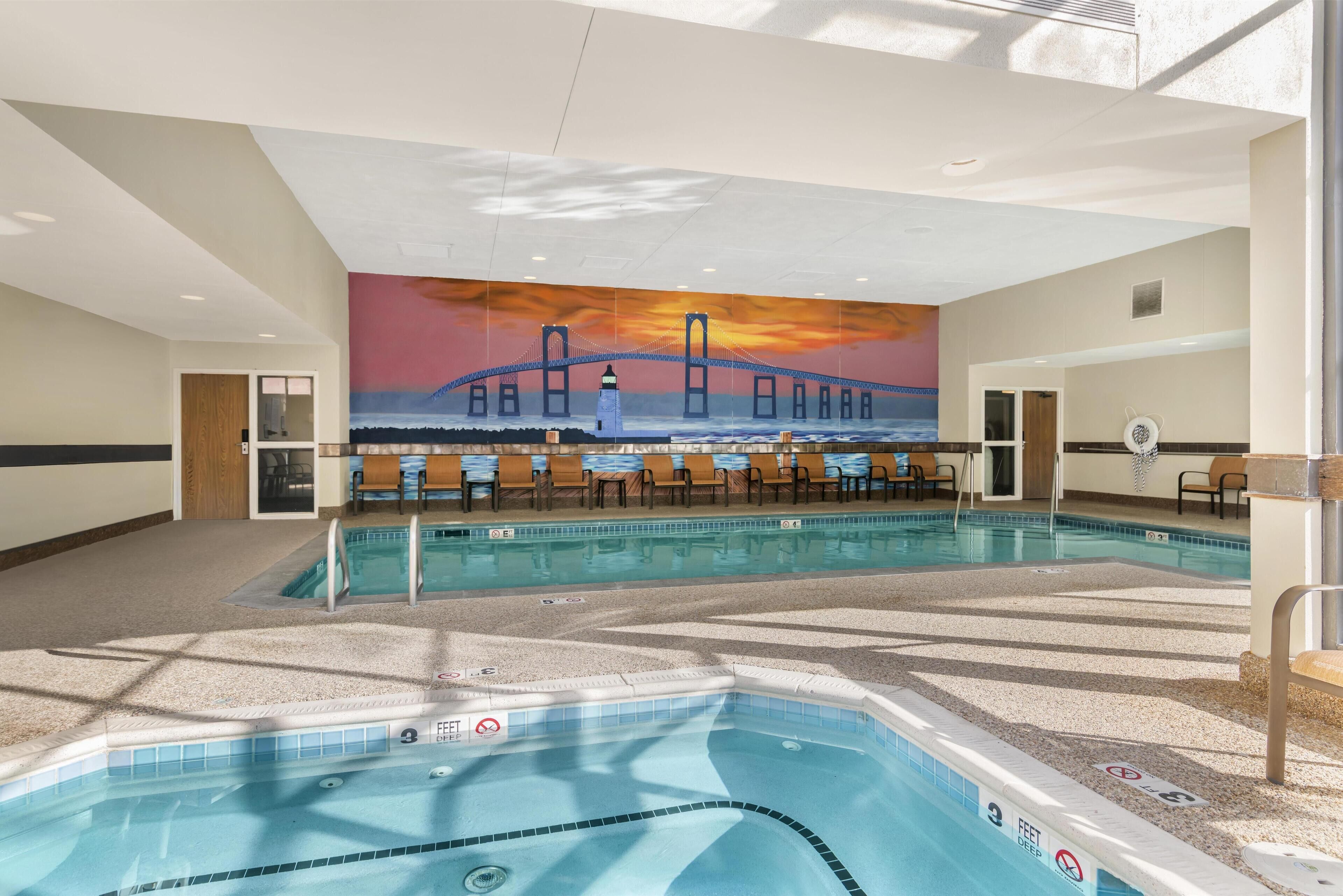Indoor pool, seasonal outdoor pool, sun loungers