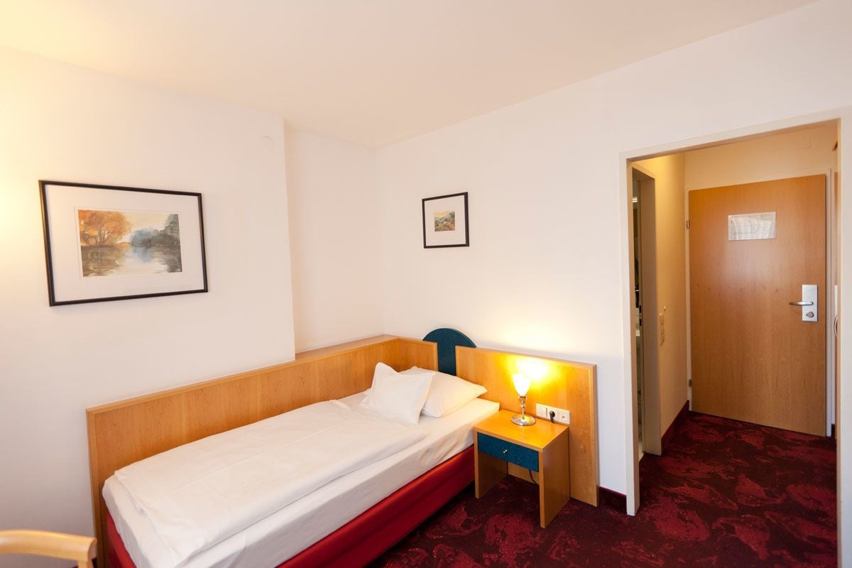 basic single room | in-room safe, desk, laptop workspace, blackout curtains