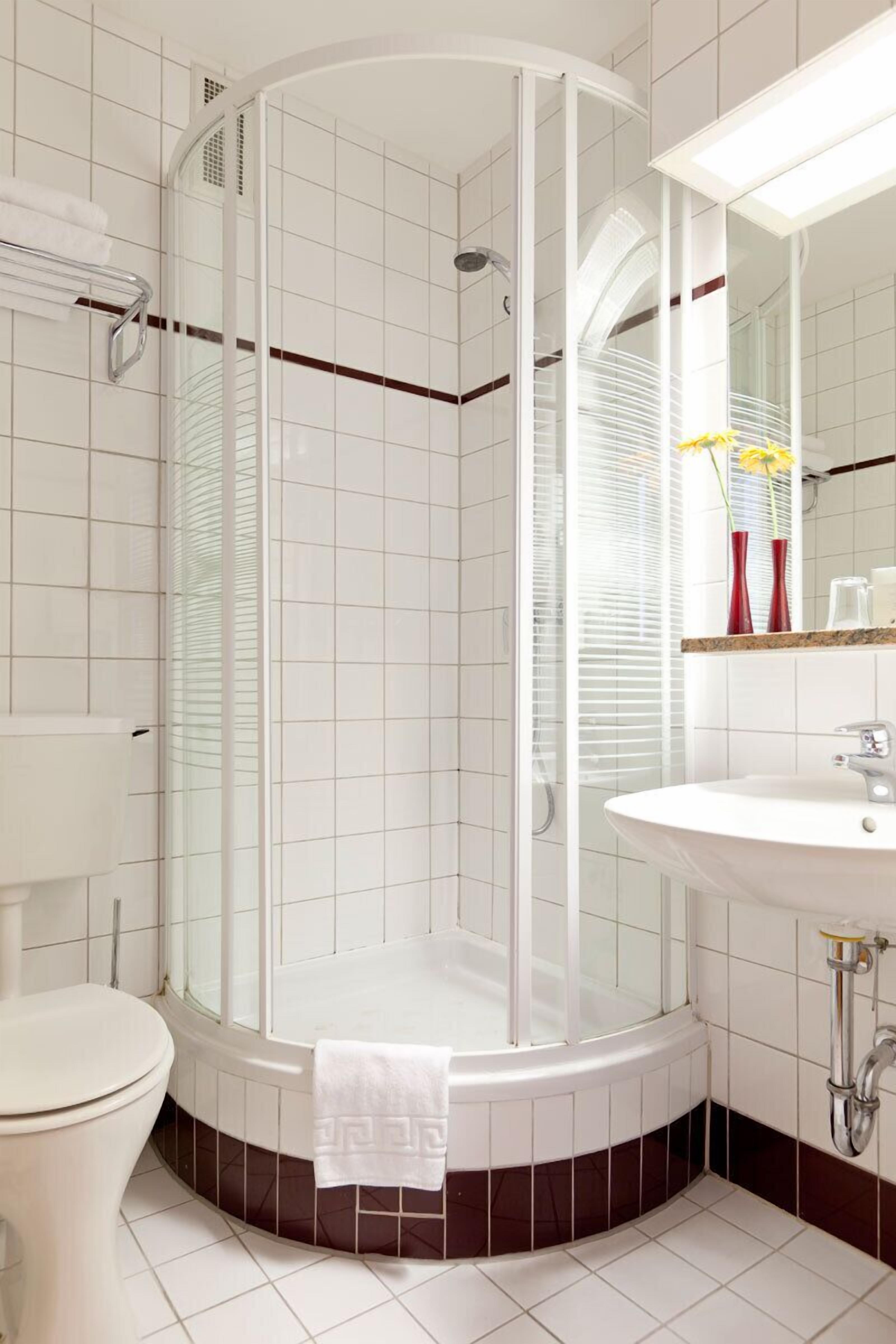 free toiletries, hair dryer, towels, soap