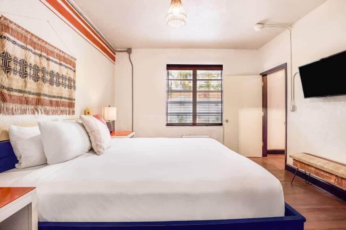Premium bedding, blackout drapes, soundproofing, WiFi (free)
