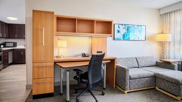 Suite, 2 Bedrooms | Living area | 42-inch Smart TV with cable channels, TV, Netflix