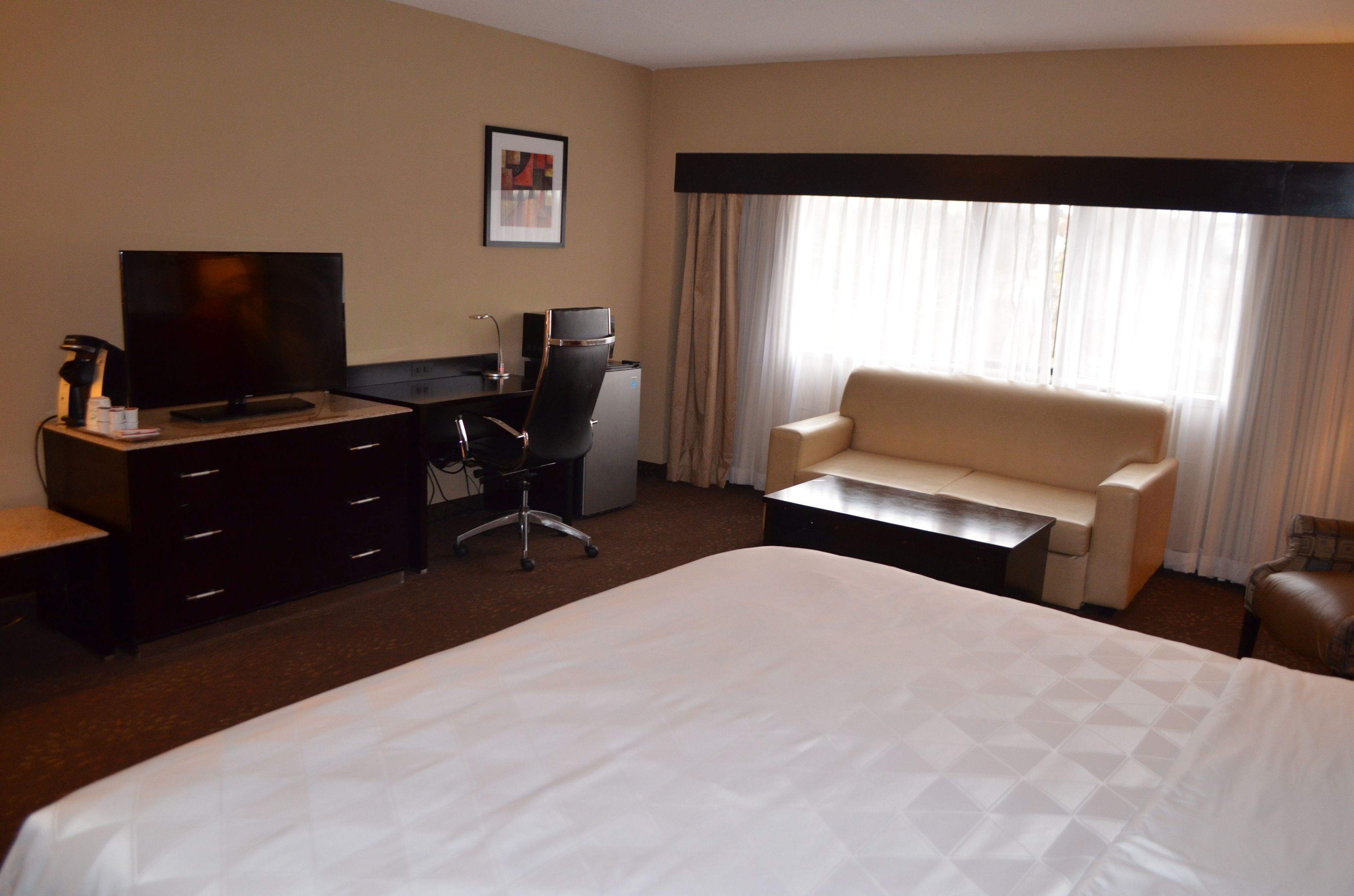 Pillow-top beds, desk, blackout curtains, iron/ironing board