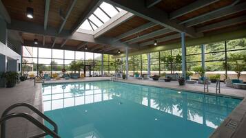 Indoor pool, outdoor pool, open 6:00 AM to 10:00 PM, sun loungers