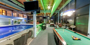 Indoor pool, outdoor pool, open 6:00 AM to 10:00 PM, sun loungers