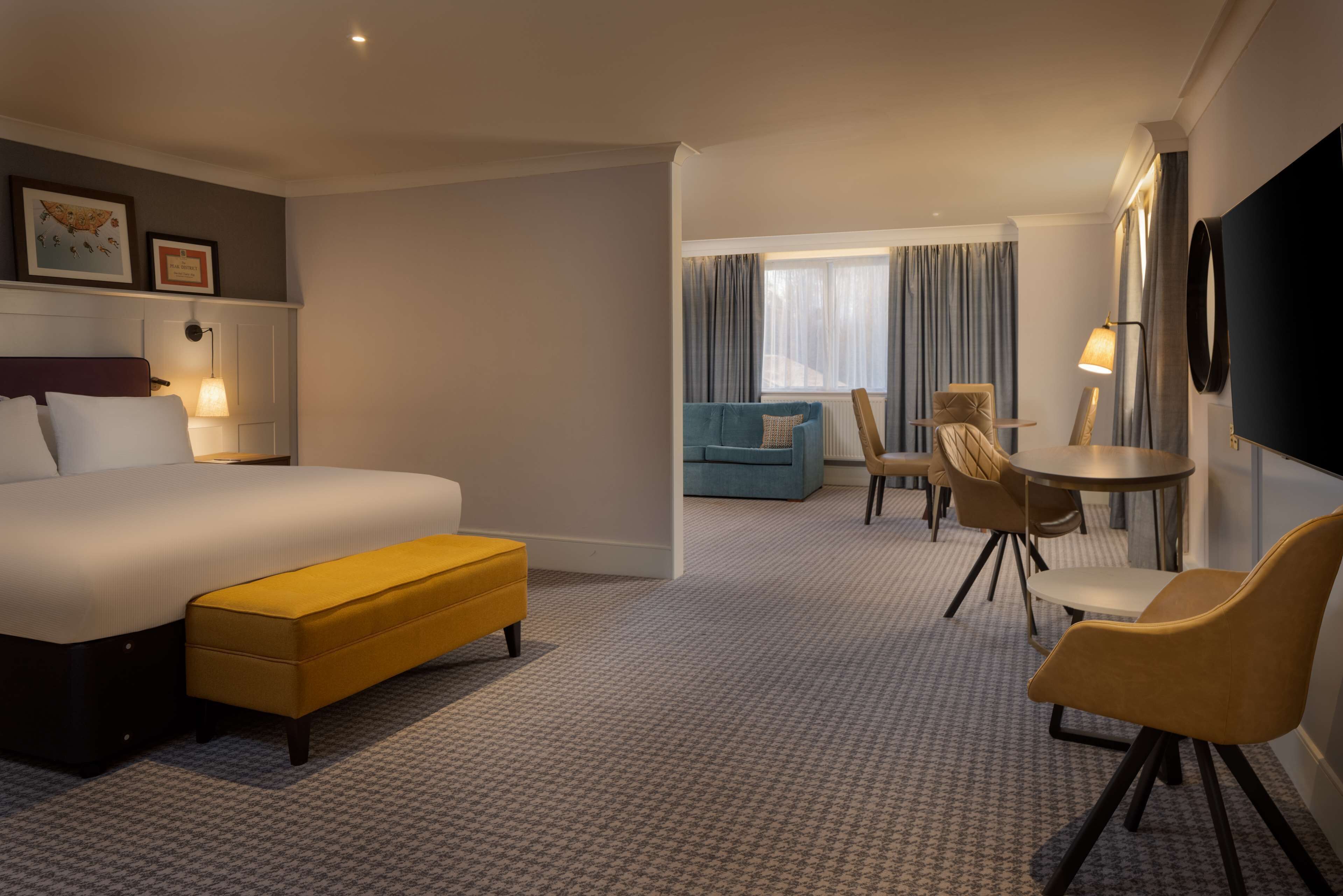 In-room safe, desk, laptop workspace, iron/ironing board