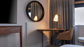 Room, 1 King Bed, Accessible | In-room safe, desk, laptop workspace, iron/ironing board