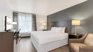 Habitación estándar, 1 cama King size, para no fumadores | Sábanas de algodón egipcio, ropa de cama de alta calidad y edredón