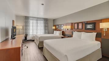 Standard Room, 2 Queen Beds, Non Smoking | Egyptian cotton sheets, premium bedding, down comforters