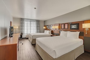 Habitación estándar, 2 camas Queen size, para no fumadores | Sábanas de algodón egipcio, ropa de cama de alta calidad y edredón