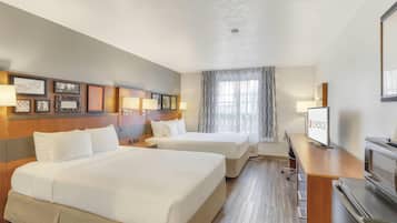 Standard Room, 2 Queen Beds, Non Smoking | Egyptian cotton sheets, premium bedding, down comforters