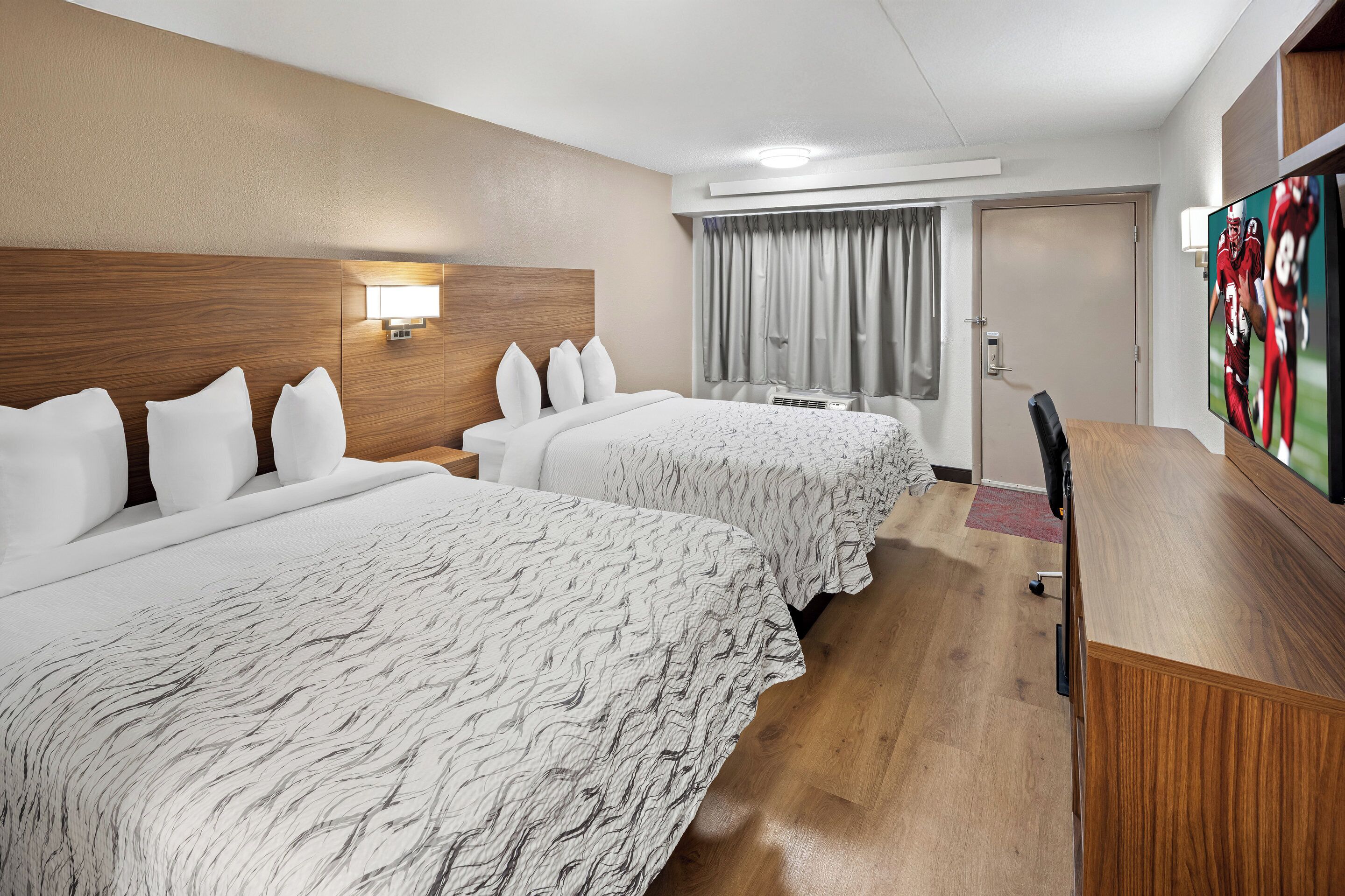 Deluxe Room, 2 Queen Beds (Smoke Free) | Pillowtop beds, in-room safe, desk, laptop workspace