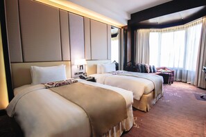 Diamond Club Twin Non-Smoking | Premium bedding, minibar, in-room safe, laptop workspace - Diamond Hotel Philippines (Manila)