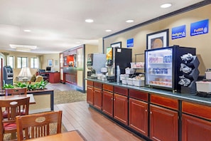 Free daily buffet breakfast