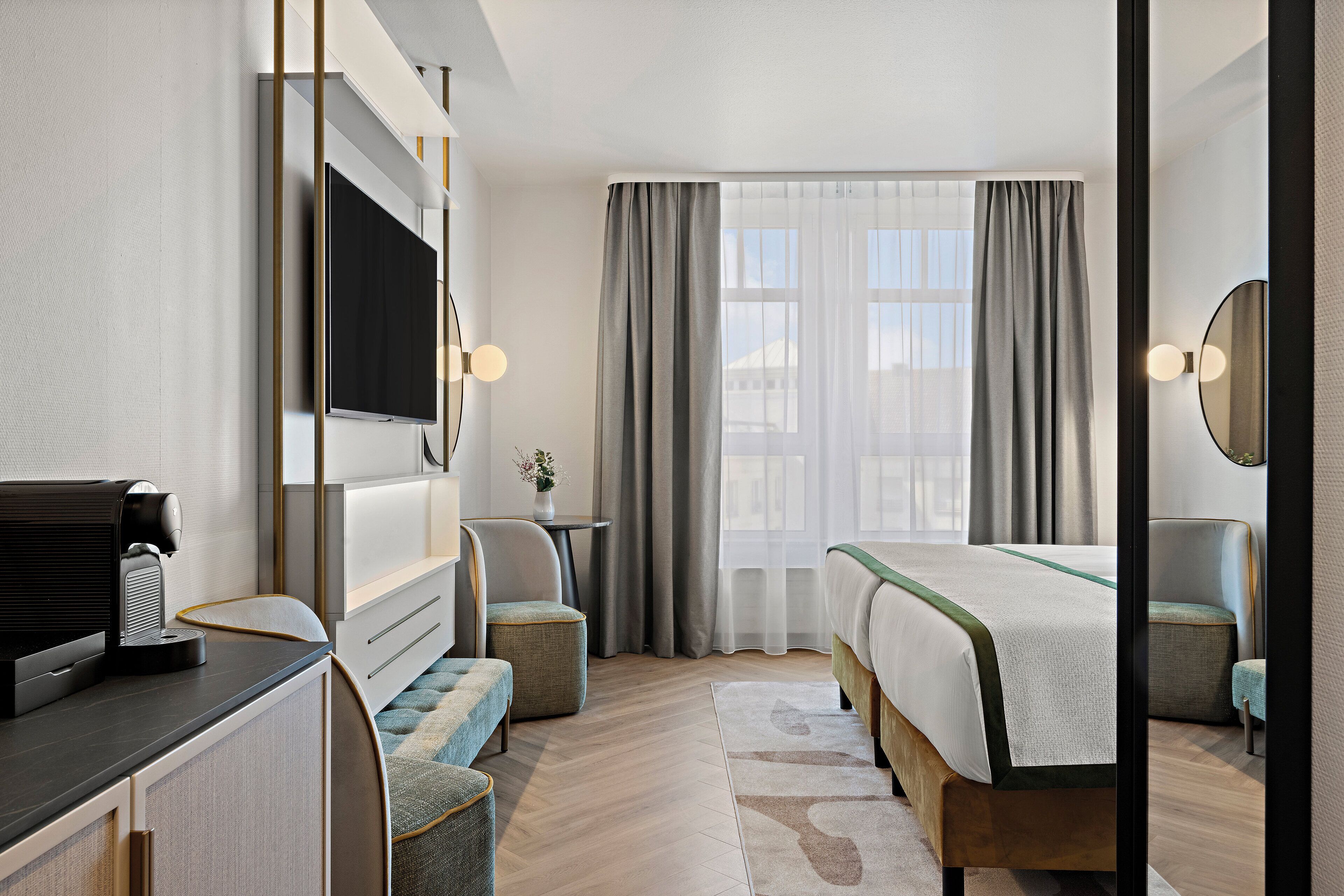 comfort twin room | hypo-allergenic bedding, in-room safe, desk, laptop workspace