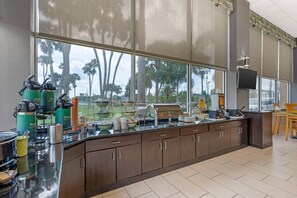 Free daily buffet breakfast
