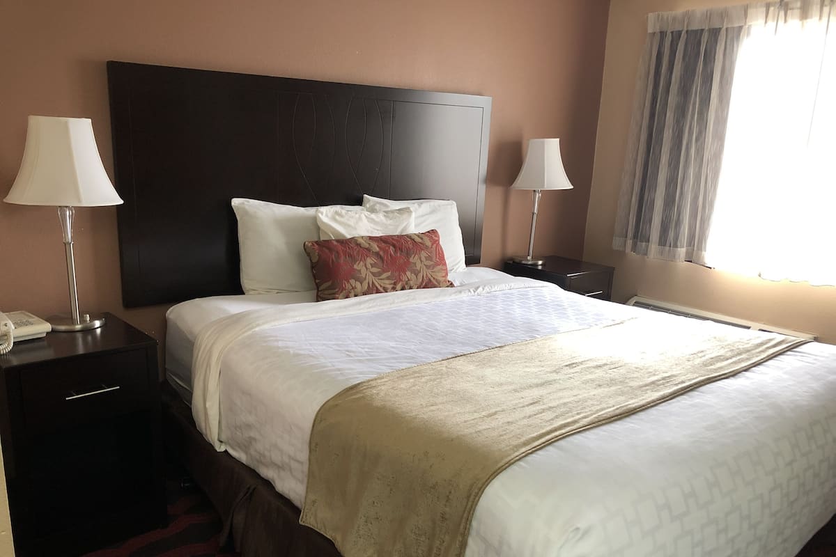 Room, 1 Queen Bed, Non Smoking | Iron/ironing board, free WiFi, bed sheets