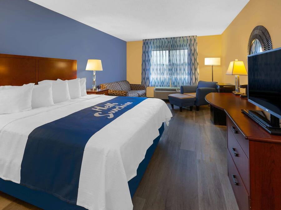 Room, 1 King Bed, Non Smoking | Desk, free cribs/infant beds, rollaway beds, free WiFi