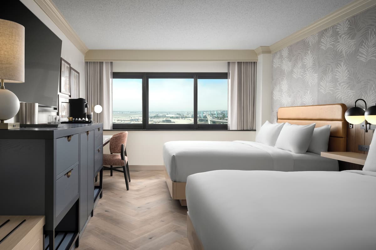 executive room, 2 queen beds | 1 bedroom, egyptian cotton sheets, premium bedding, pillow-top beds