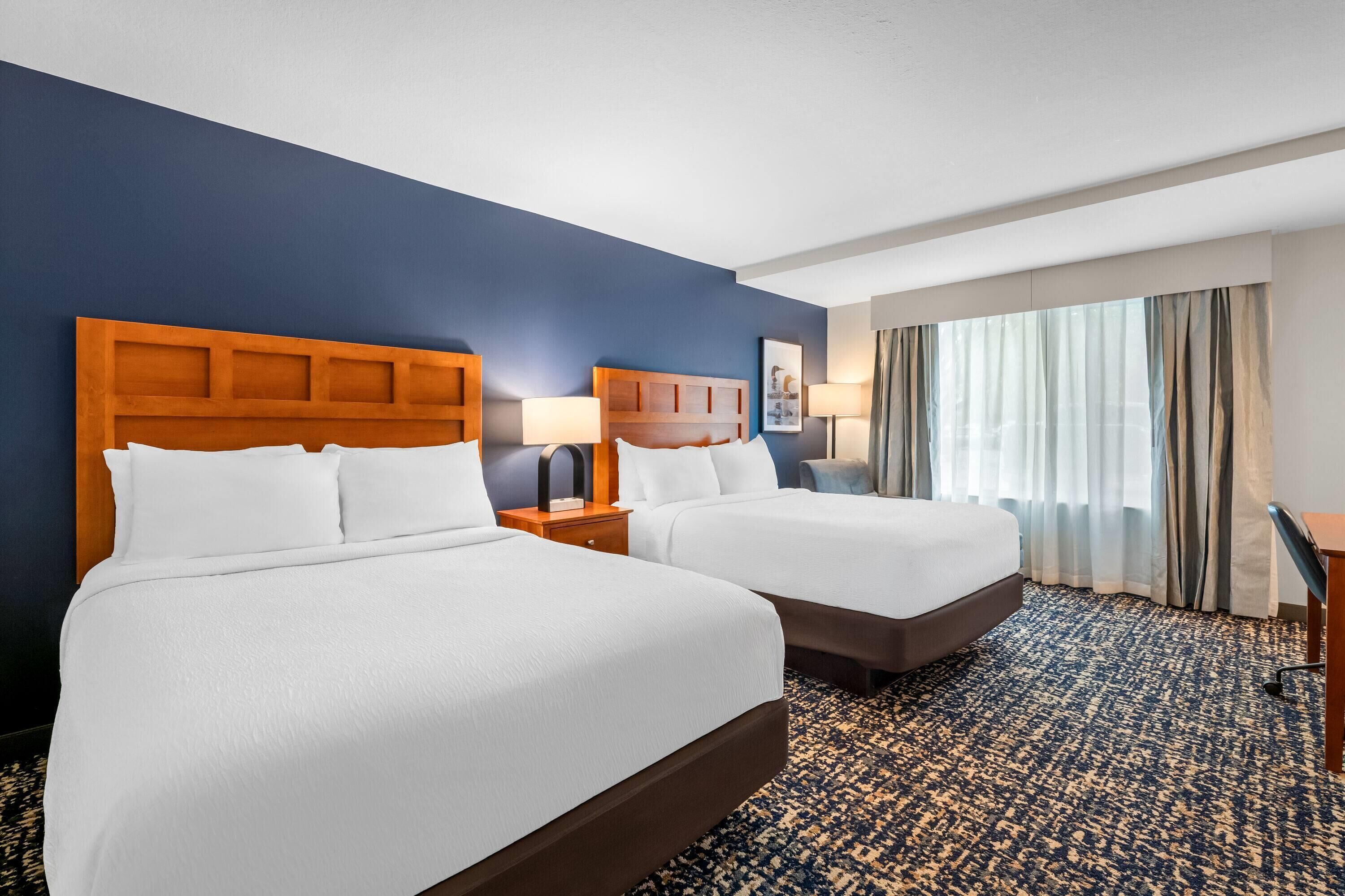 Room, 2 Queen Beds, Non Smoking | Premium bedding, pillowtop beds, desk, laptop workspace