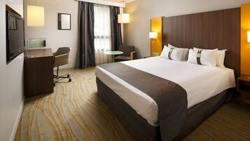 Desk, laptop workspace, blackout curtains, soundproofing