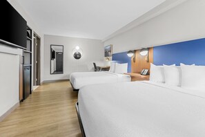 Room, 2 Queen Beds, Mobility Accessible, Non Smoking (Roll-in Shower) | Premium bedding, desk, iron/ironing board, free cribs/infant beds
