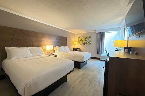 Classic Room, 2 Double Beds | Hypo-allergenic bedding available, in-room safe, desk, laptop workspace