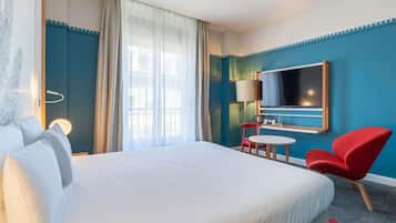 Luxe beddengoed, pillowtop-bedden, een kluis op de kamer
