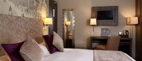 高級寢具、迷你吧、房內夾萬、獨特設計