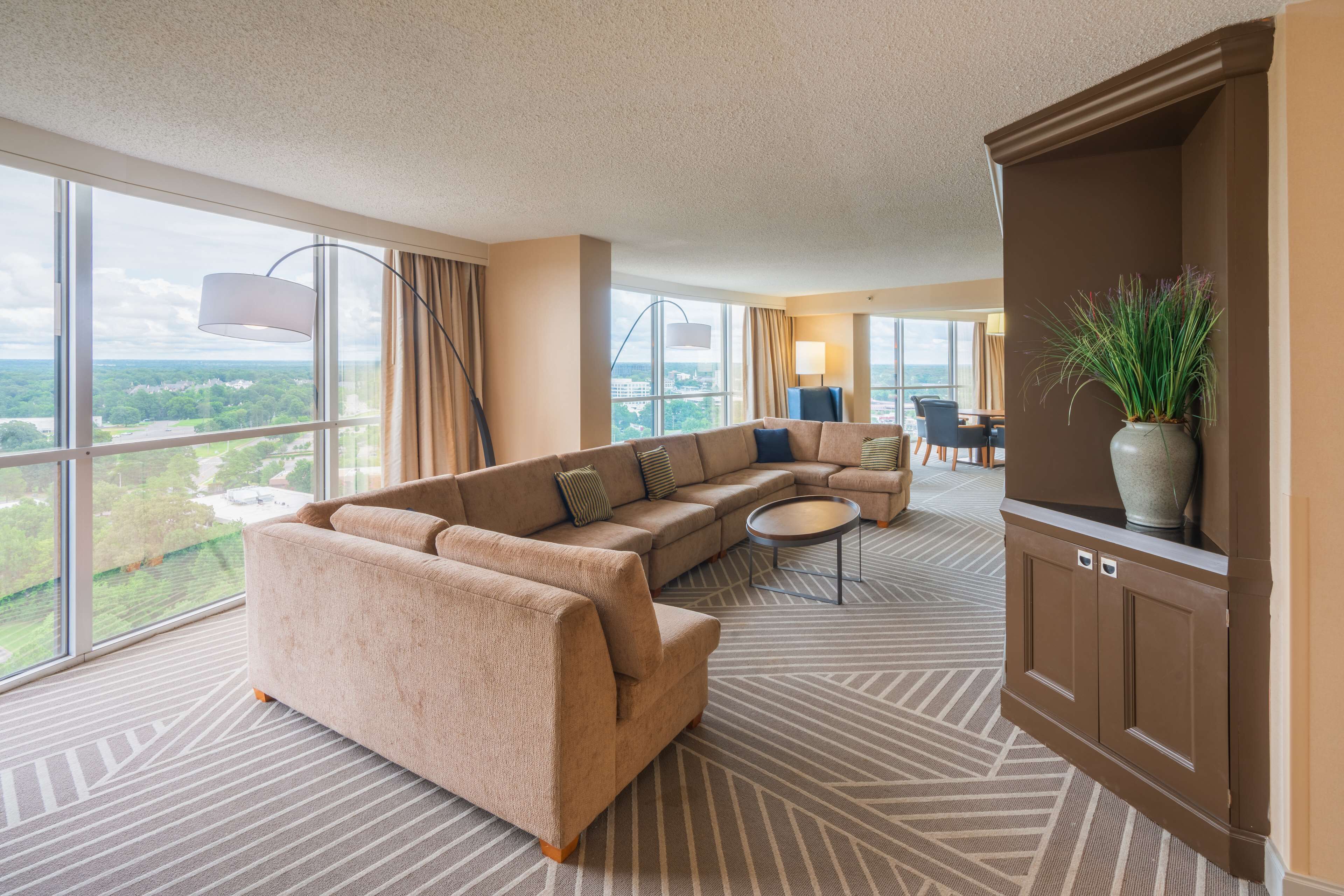 Presidential Suite, 1 Bedroom | Living area | 49-inch flat-screen TV with cable channels, TV, pay movies