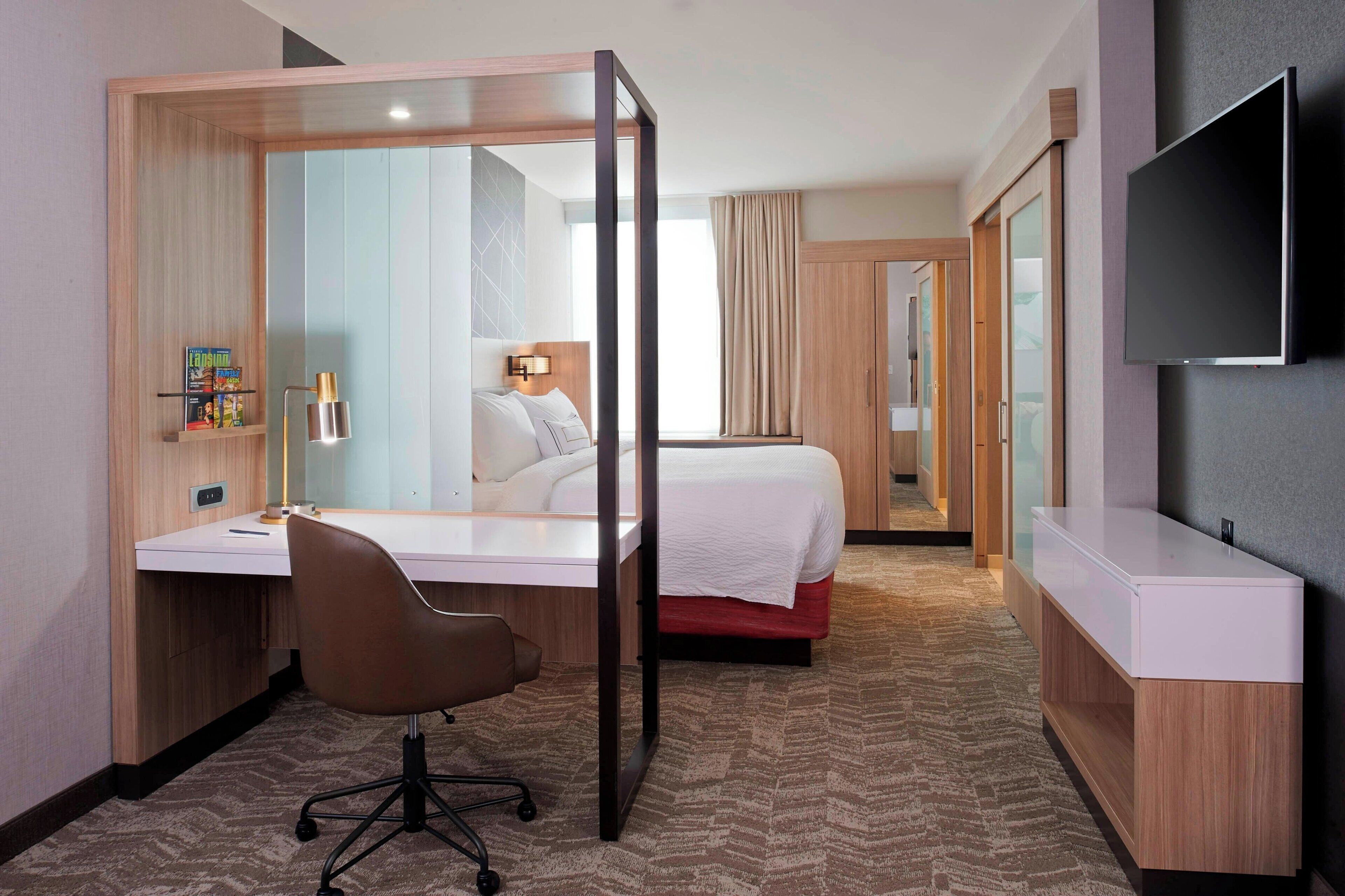 desk, blackout curtains, iron/ironing board, free wifi