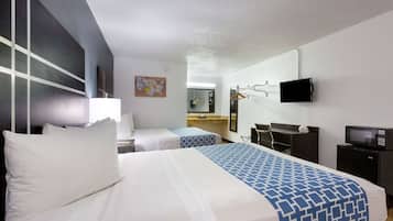 Standard Room, 2 Queen Beds, Non Smoking | Blackout drapes, iron/ironing board, free WiFi, bed sheets
