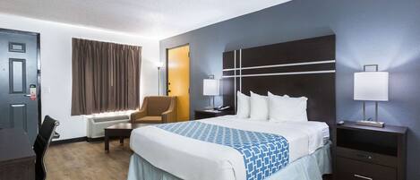 Blackout drapes, iron/ironing board, free WiFi, bed sheets