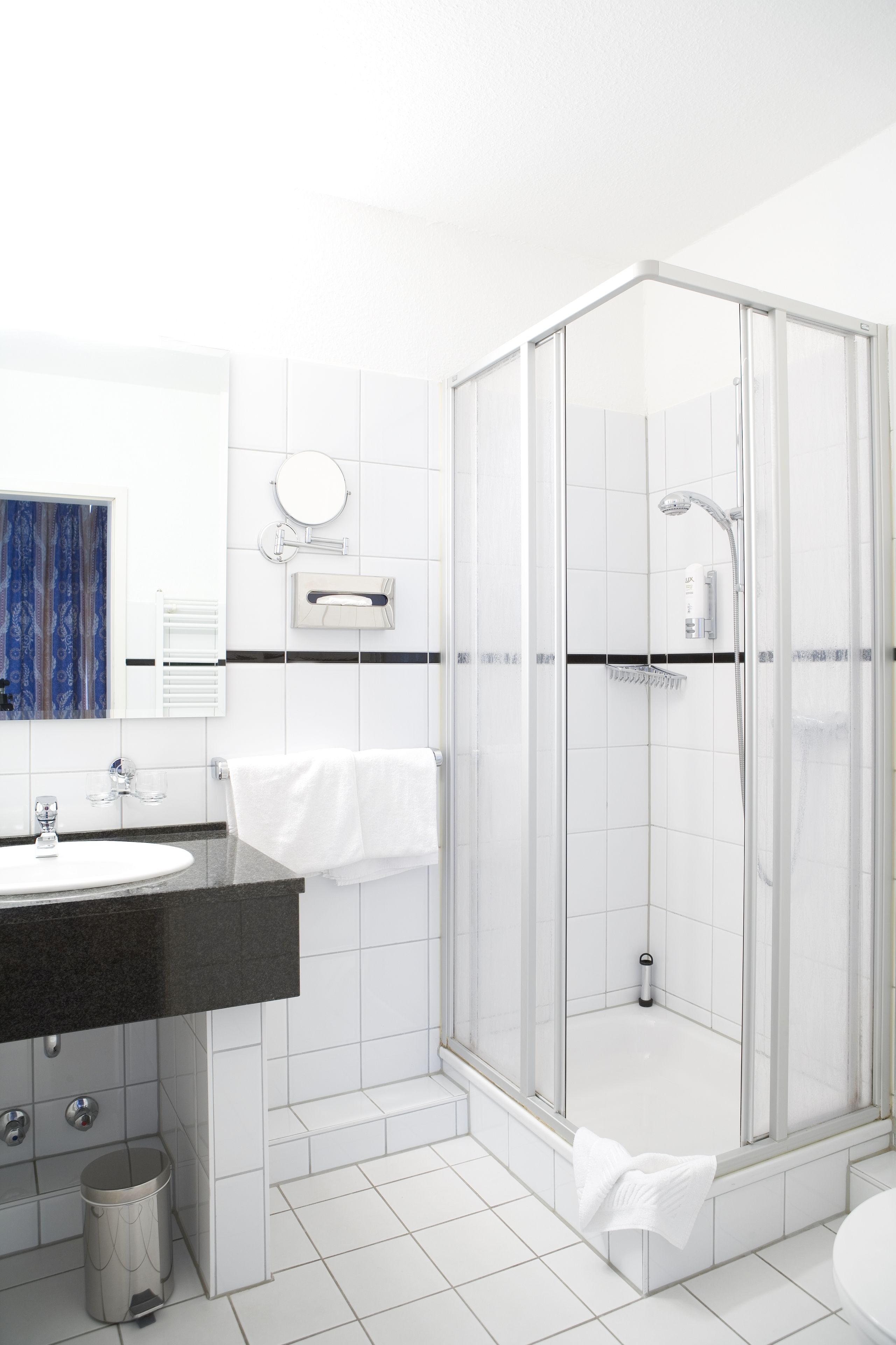 free toiletries, hair dryer, towels, soap