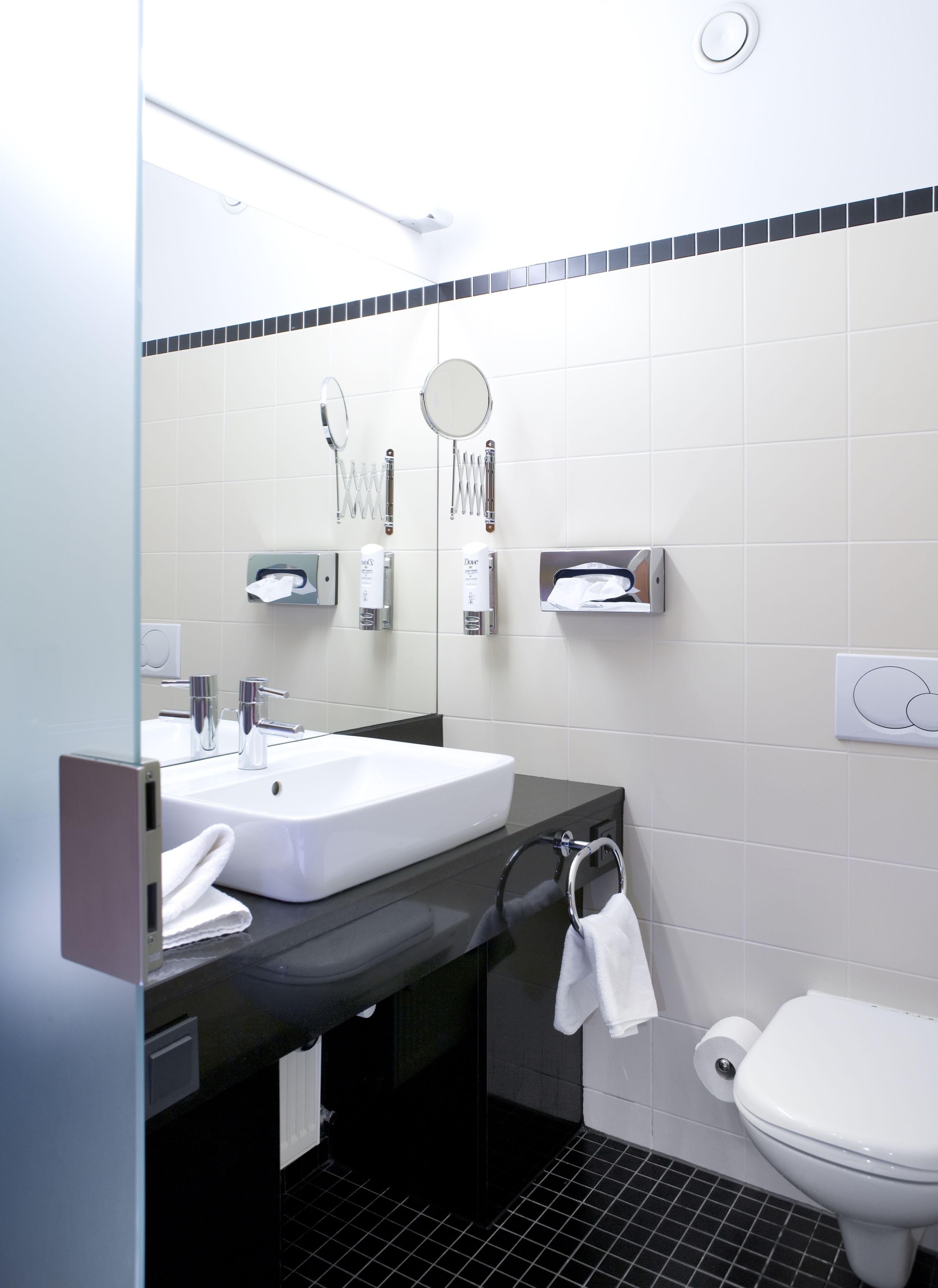 free toiletries, hair dryer, towels, soap