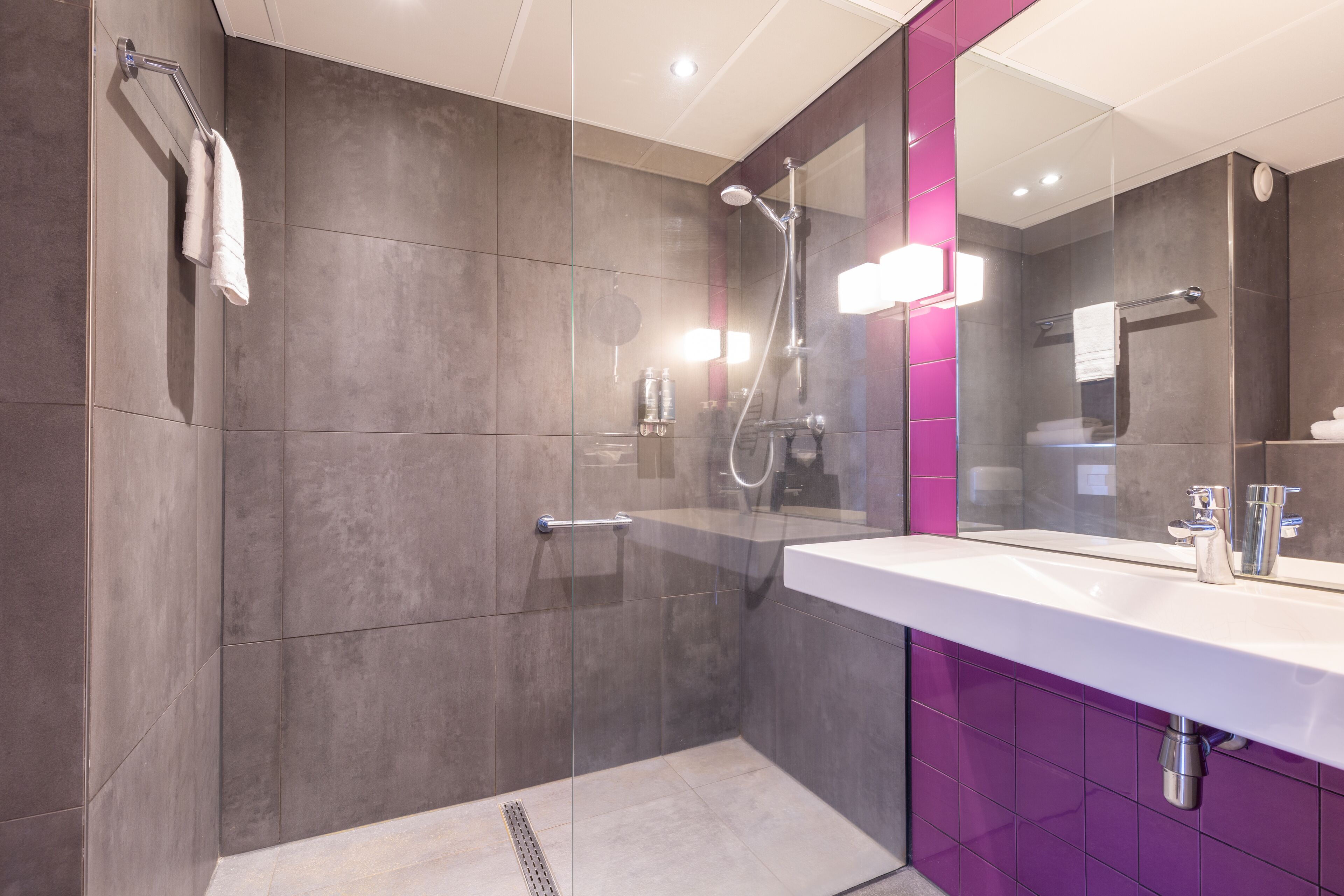 eco-friendly toiletries, hair dryer, bathrobes, towels