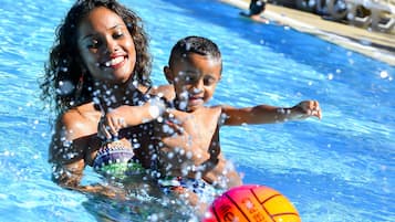 2 outdoor pools, pool umbrellas, sun loungers