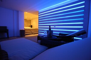 Salas de tratamiento para parejas, un sauna, tratamientos corporales