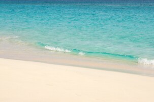 Beach nearby, sun loungers, beach umbrellas, beach towels