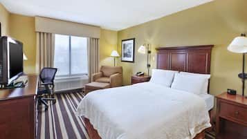 Desk, blackout curtains, iron/ironing board, free cots/infant beds