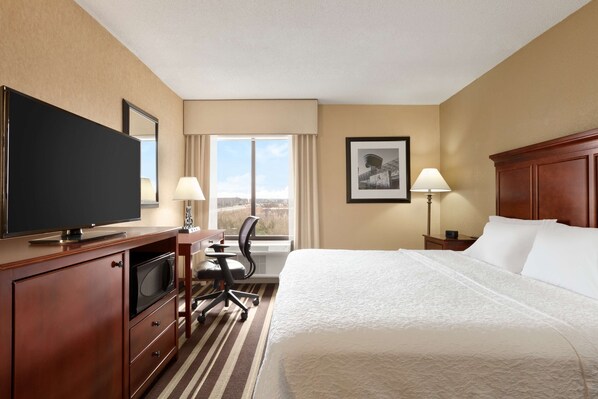 Room, 1 King Bed, Accessible | Desk, laptop workspace, blackout drapes, iron/ironing board