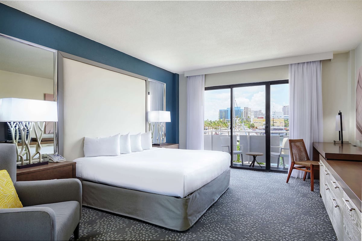 Down comforters, pillowtop beds, in-room safe, desk