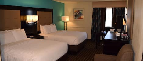 In-room safe, desk, laptop workspace, blackout curtains