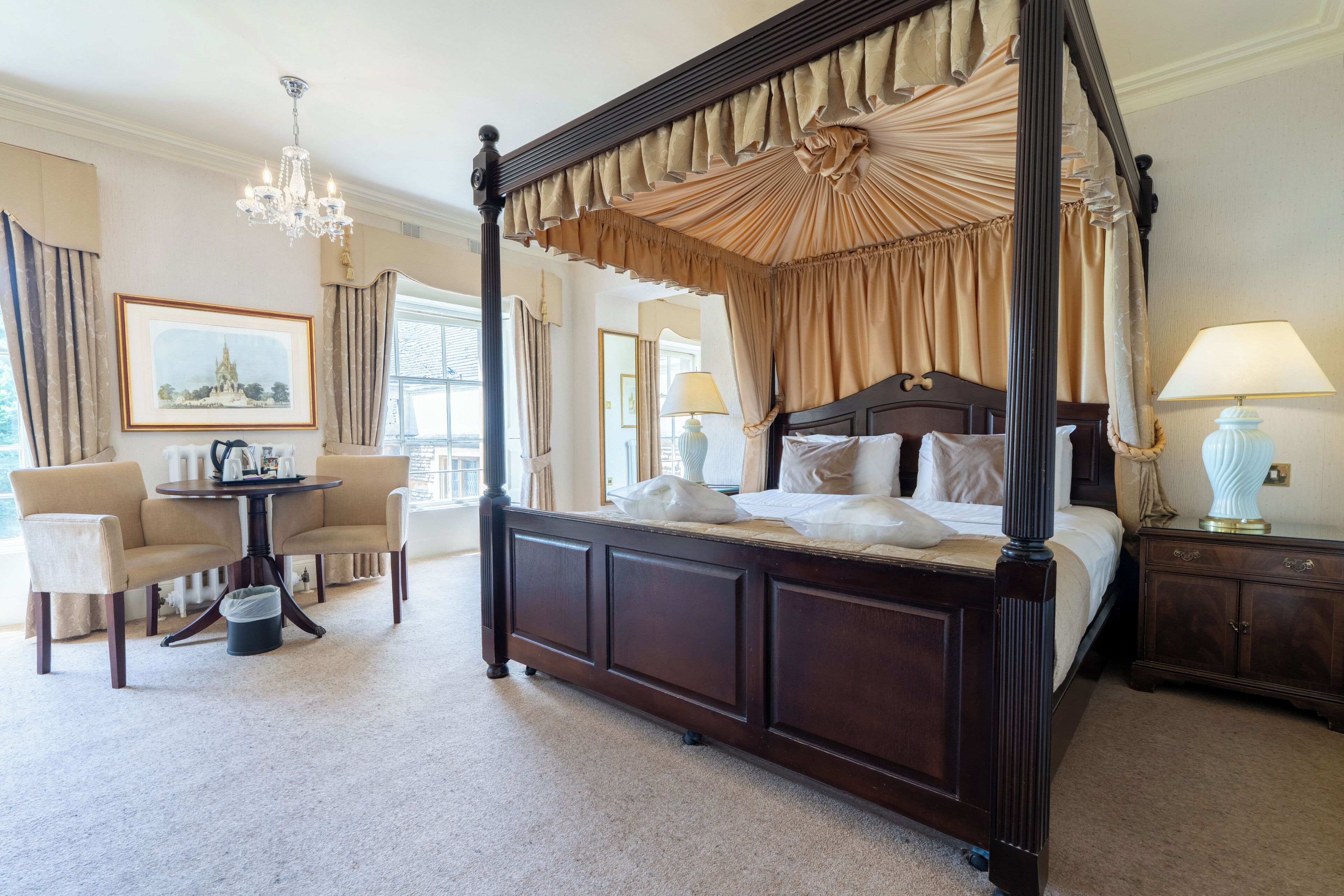 heritage four poster bedroom | 1 bedroom, in-room safe, desk, iron/ironing board