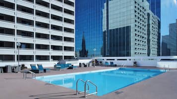 2 indoor pools, seasonal outdoor pool, pool umbrellas, pool loungers