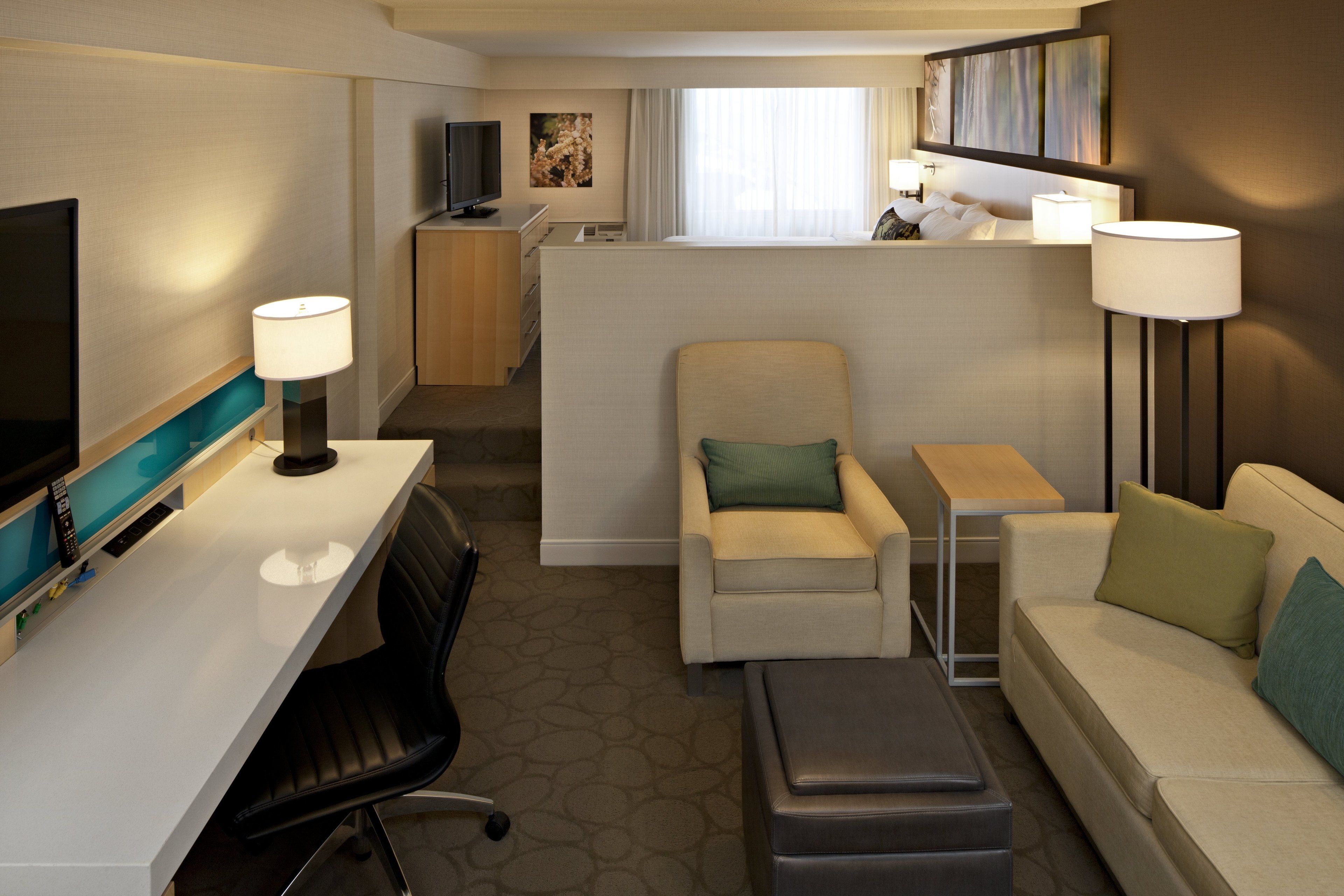 room, 1 king bed with sofa bed, non smoking | living area | 32-inch lcd tv with digital channels, tv, netflix