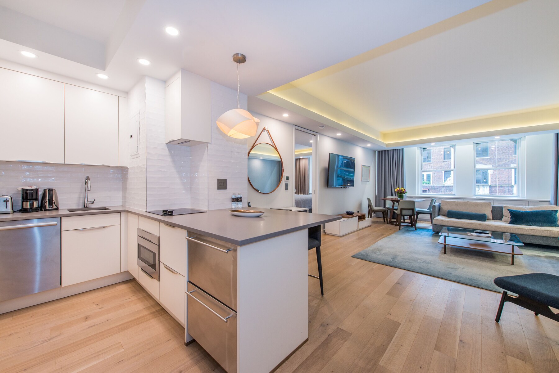 Suite, 1 King Bed | Private kitchen | Coffee/tea maker, fridge, microwave