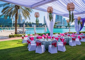Outdoor wedding area