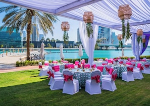 Outdoor wedding area