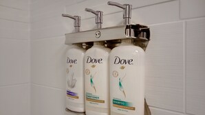 Three Dove products on a shelf. - Holiday Inn Express Rochester - University Area by IHG (Rochester)
