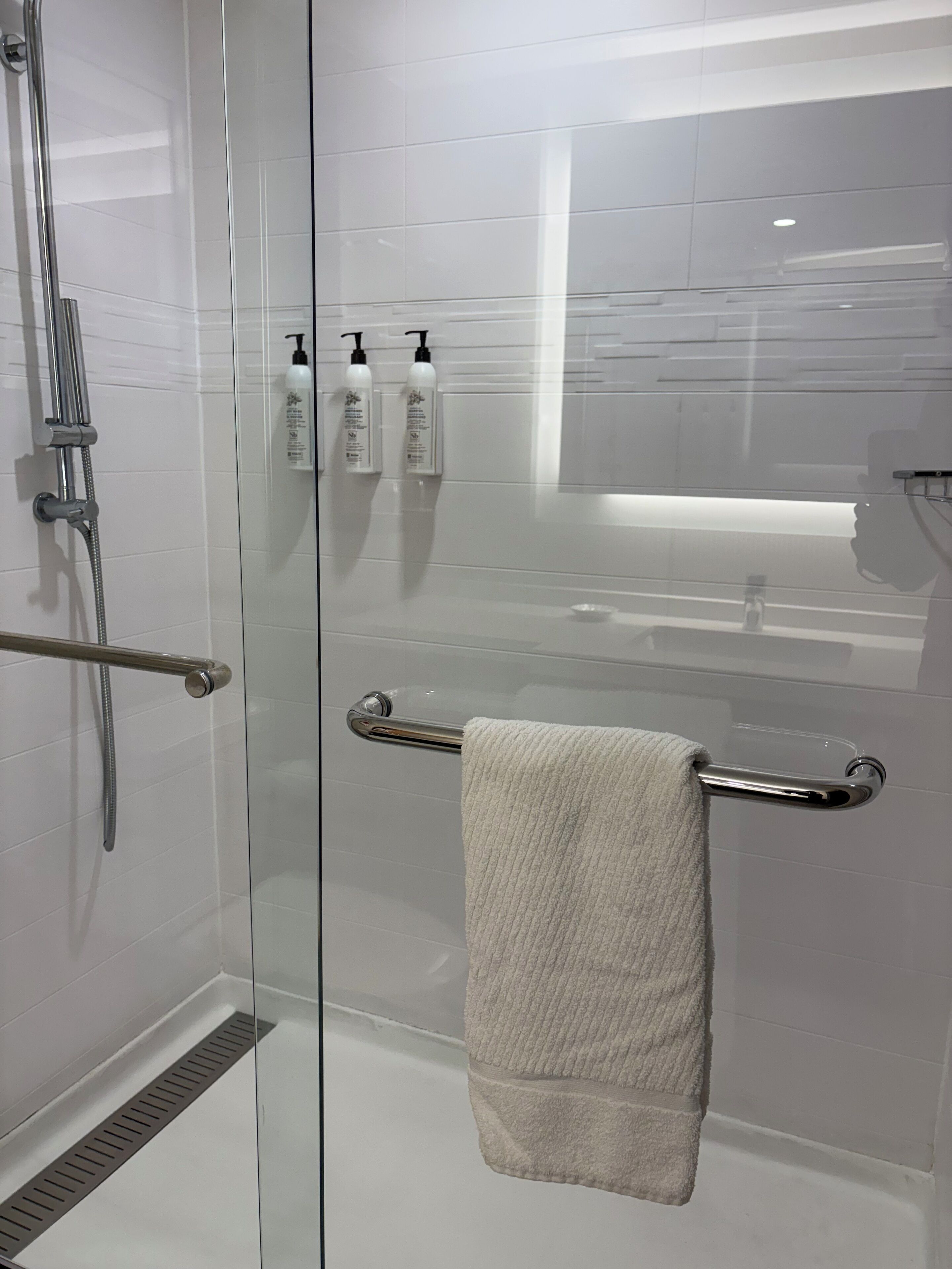 free toiletries, hair dryer, towels, soap